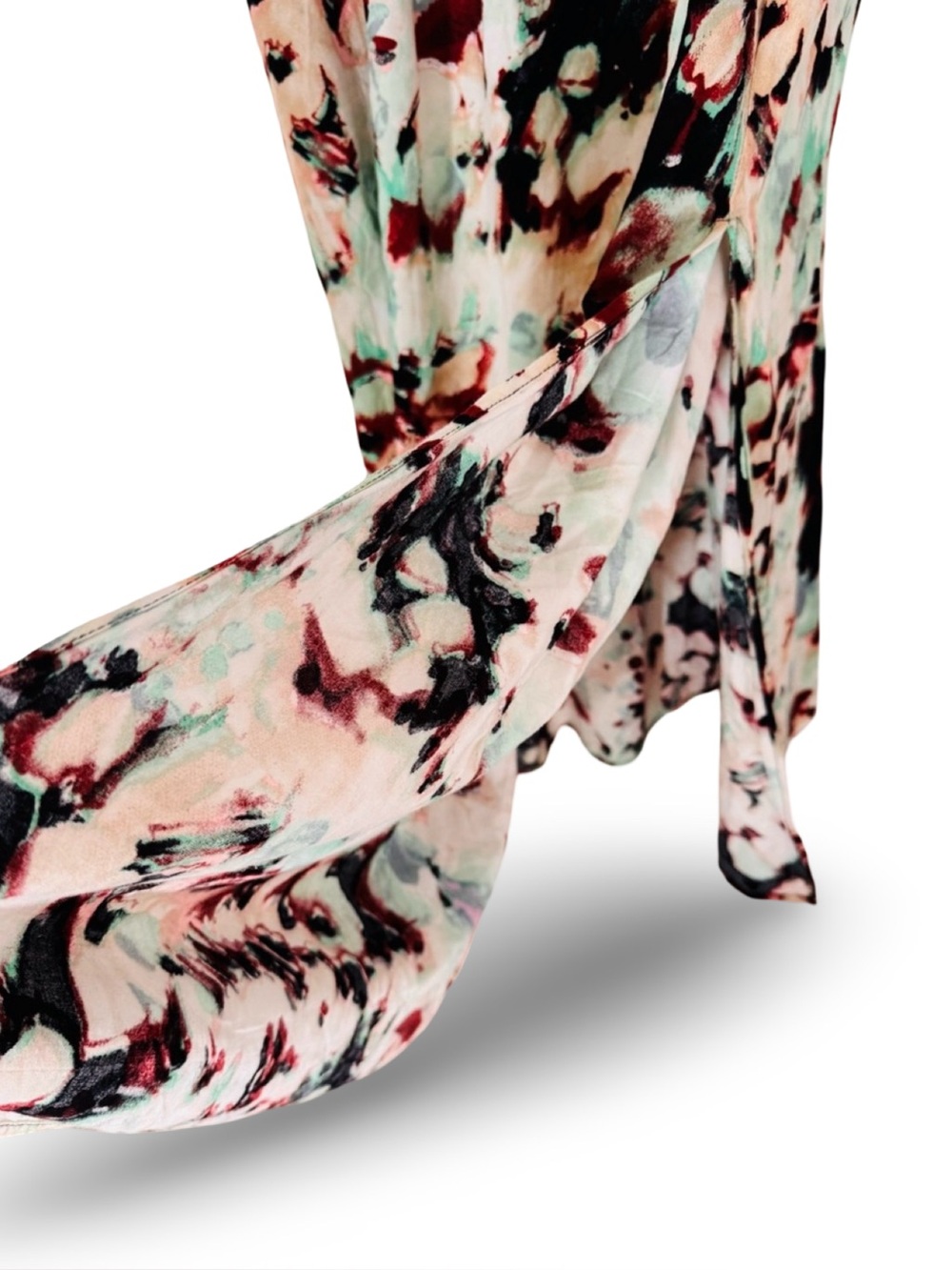 Xhilaration Strapless Floral Maxi Dress - Mint, Black, Cream, Burgundy - Picture 7 of 8